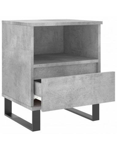 Comodini 2pz Grigio Cemento 40x35x50 cm in Legno Multistrato