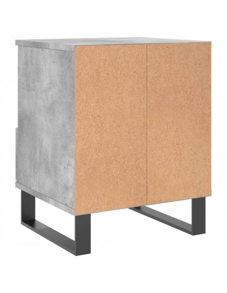 Comodini 2pz Grigio Cemento 40x35x50 cm in Legno Multistrato