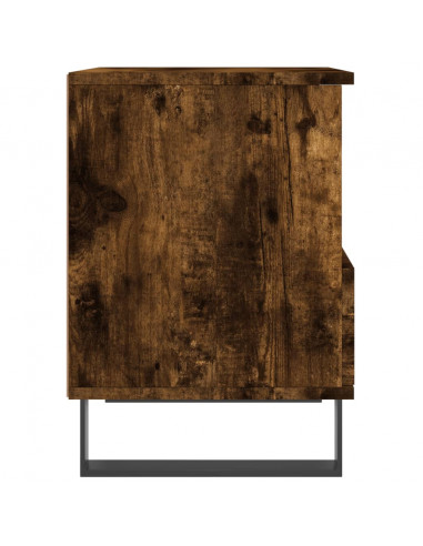 Comodini 2pz Rovere Fumo 40x35x50 cm in Legno Multistrato