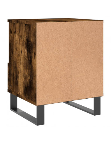 Comodini 2pz Rovere Fumo 40x35x50 cm in Legno Multistrato