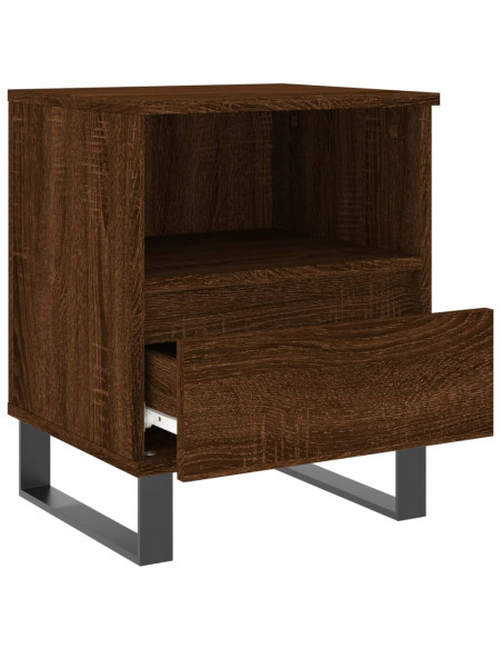 Comodini 2pz Rovere Marrone 40x35x50 cm in Legno Multistrato