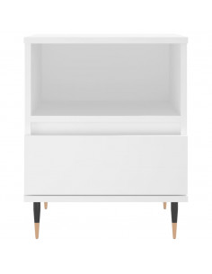Comodini 2pz Bianchi 40x35x50 cm in Legno Multistrato 2