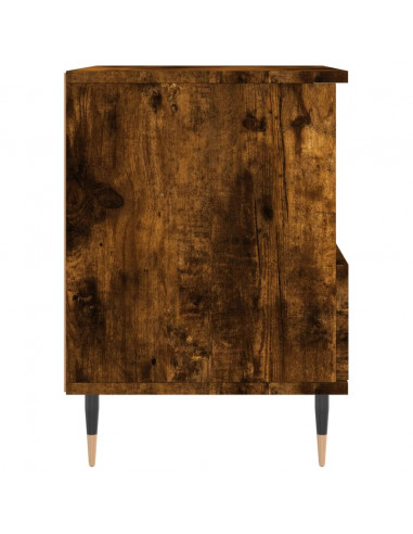 Comodino Rovere Fumo 40x35x50 cm in Legno Multistrato