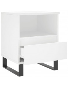 Comodini 2pz Bianchi 40x35x50 cm in Legno Multistrato 2