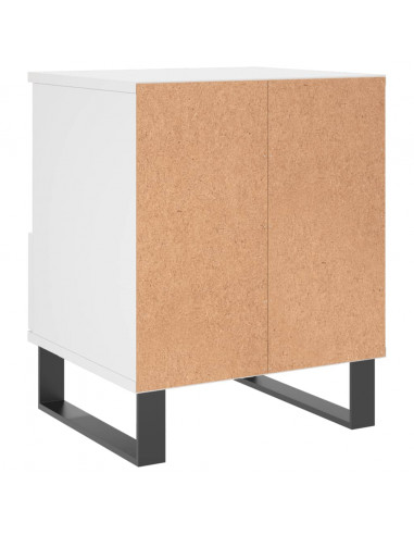 Comodini 2pz Bianchi 40x35x50 cm in Legno Multistrato