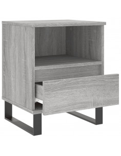 Comodini 2pz Grigio Sonoma 40x35x50 cm in Legno Multistrato 2