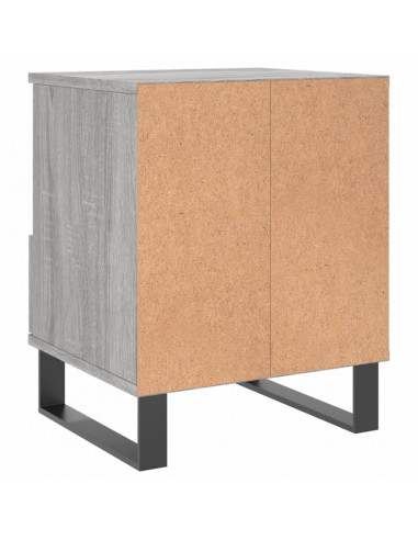 Comodini 2pz Grigio Sonoma 40x35x50 cm in Legno Multistrato