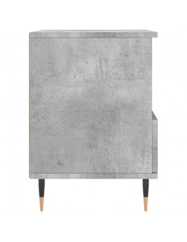 Comodino Grigio Cemento 40x35x50 cm in Legno Multistrato