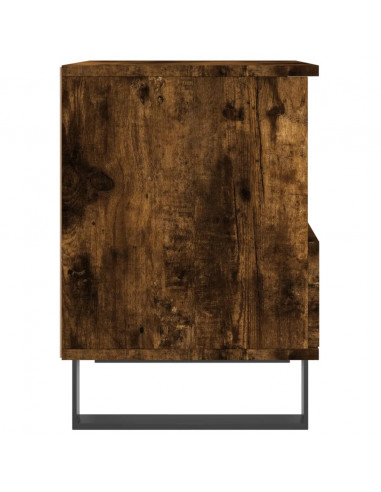 Comodino Rovere Fumo 40x35x50 cm in Legno Multistrato