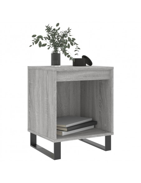 Comodino Grigio Sonoma 40x35x50 cm in Legno Multistrato