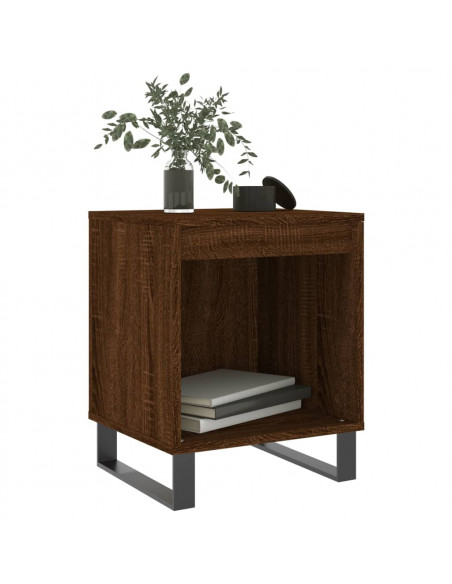 Comodino Rovere Marrone 40x35x50 cm in Legno Multistrato