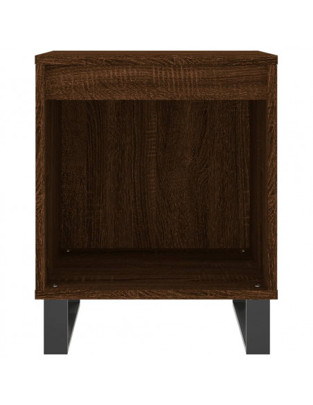 Comodino Rovere Marrone 40x35x50 cm in Legno Multistrato
