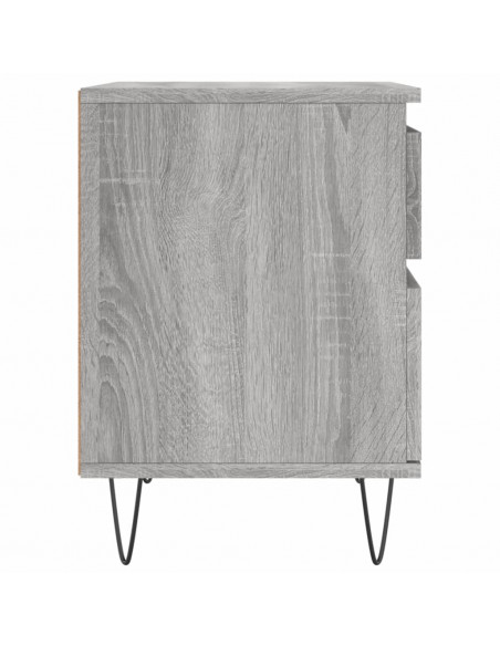 Comodino Grigio Sonoma 40x35x50 cm in Legno Multistrato