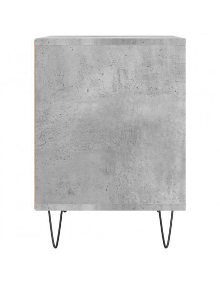 Comodino Grigio Cemento 40x35x50 cm in Legno Multistrato