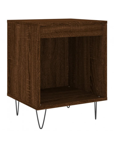 Comodino Rovere Marrone 40x35x50 cm in Legno Multistrato