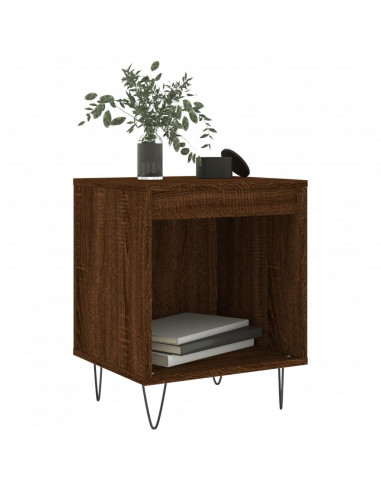 Comodino Rovere Marrone 40x35x50 cm in Legno Multistrato