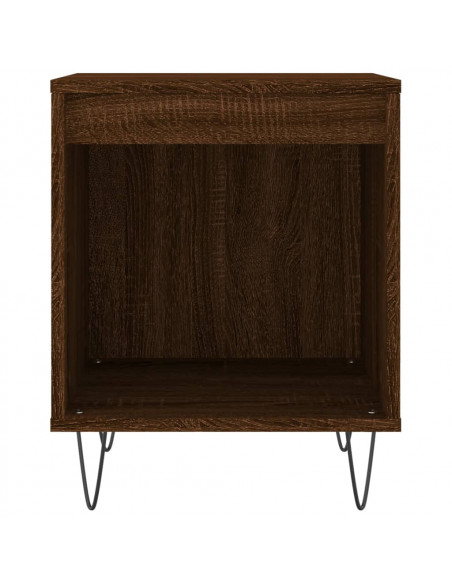 Comodino Rovere Marrone 40x35x50 cm in Legno Multistrato