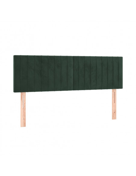 Giroletto a Molle con Materasso Verde Scuro 140x190 cm Velluto