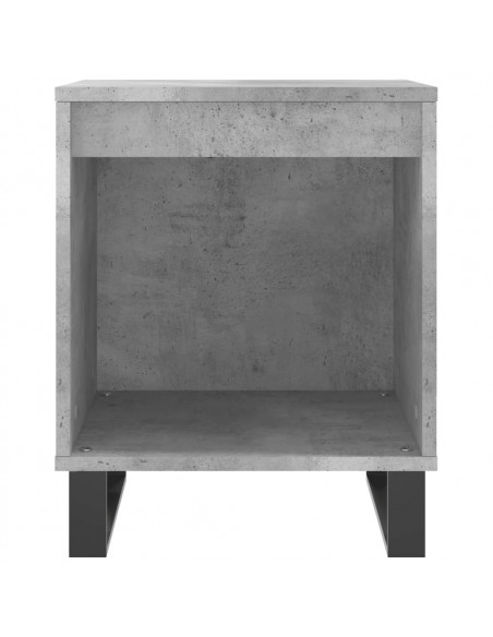 Comodini 2pz Grigio Cemento 40x35x50 cm in Legno Multistrato