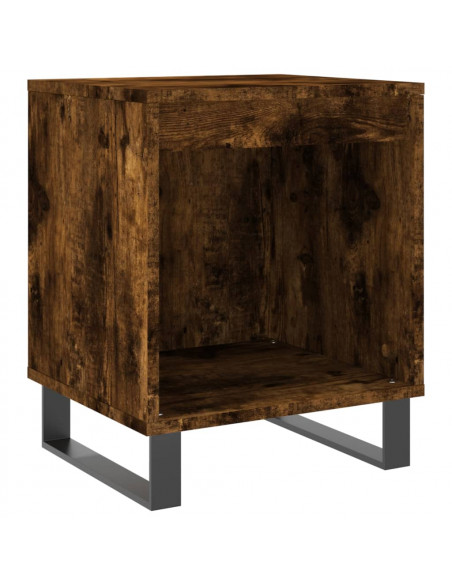 Comodini 2pz Rovere Fumo 40x35x50 cm in Legno Multistrato