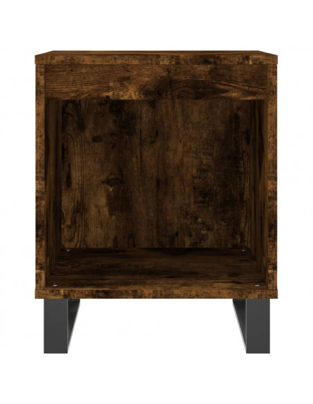 Comodini 2pz Rovere Fumo 40x35x50 cm in Legno Multistrato