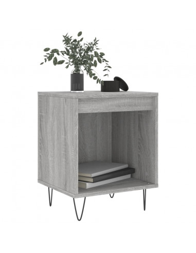 Comodini 2pz Grigio Sonoma 40x35x50 cm in Legno Multistrato