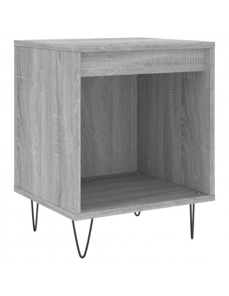 Comodini 2pz Grigio Sonoma 40x35x50 cm in Legno Multistrato