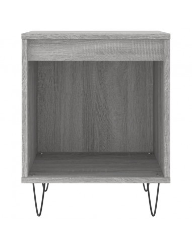 Comodini 2pz Grigio Sonoma 40x35x50 cm in Legno Multistrato