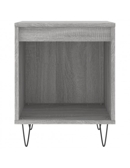 Comodini 2pz Grigio Sonoma 40x35x50 cm in Legno Multistrato