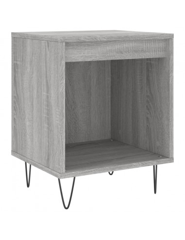 Comodino Grigio Sonoma 40x35x50 cm in Legno Multistrato