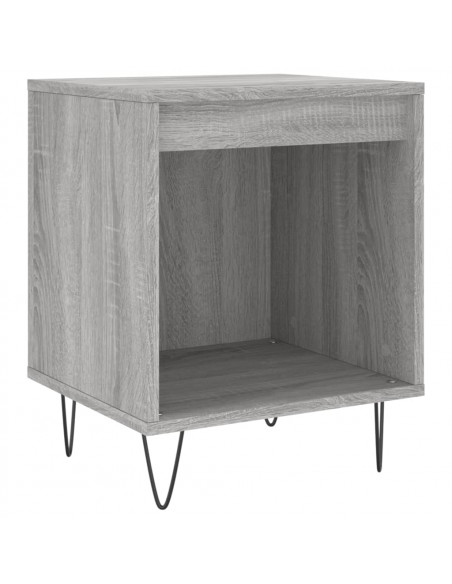 Comodino Grigio Sonoma 40x35x50 cm in Legno Multistrato