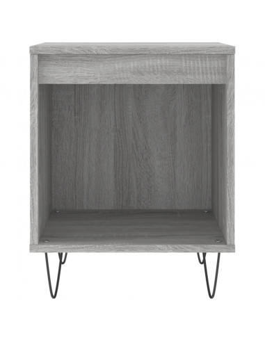 Comodino Grigio Sonoma 40x35x50 cm in Legno Multistrato