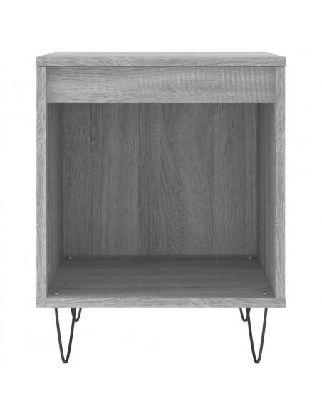 Comodino Grigio Sonoma 40x35x50 cm in Legno Multistrato