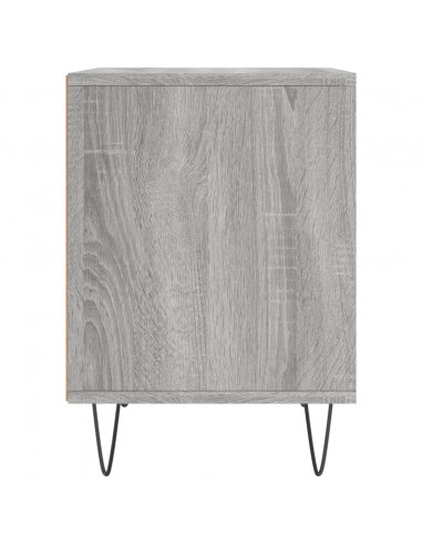 Comodino Grigio Sonoma 40x35x50 cm in Legno Multistrato