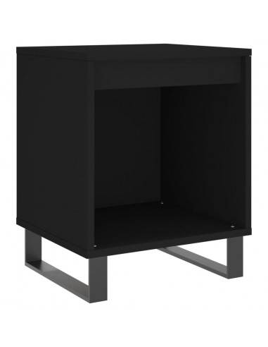 Comodini 2pz Neri 40x35x50 cm in Legno Multistrato