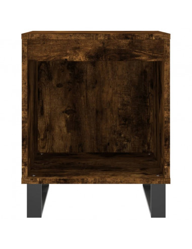 Comodino Rovere Fumo 40x35x50 cm in Legno Multistrato