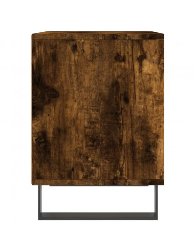 Comodino Rovere Fumo 40x35x50 cm in Legno Multistrato