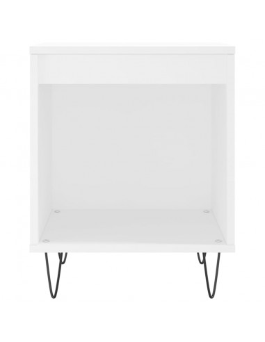 Comodino Bianco 40x35x50 cm in Legno Multistrato