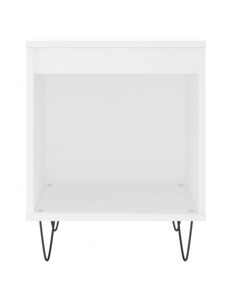 Comodino Bianco 40x35x50 cm in Legno Multistrato