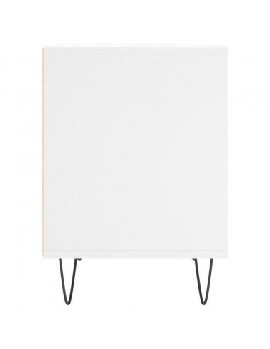 Comodino Bianco 40x35x50 cm in Legno Multistrato