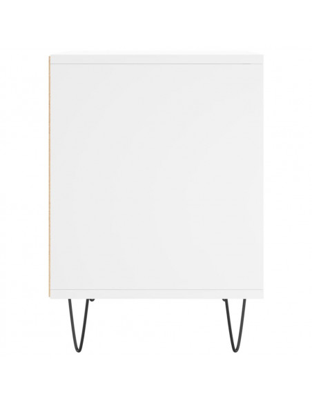 Comodino Bianco 40x35x50 cm in Legno Multistrato