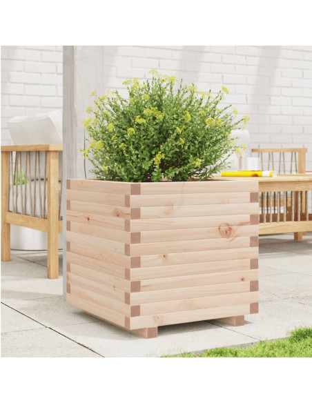 Fioriera da Giardino 50x50x49,5 cm in Legno Massello di Pino