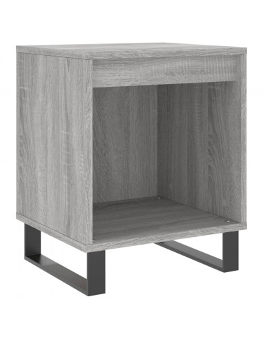 Comodini 2pz Grigio Sonoma 40x35x50 cm in Legno Multistrato