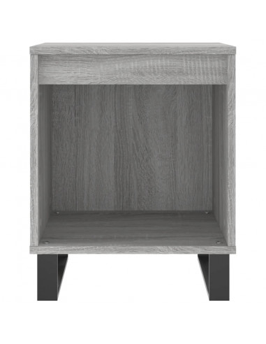 Comodini 2pz Grigio Sonoma 40x35x50 cm in Legno Multistrato