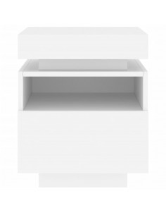 Comodino con Luci LED Bianco 40x39x48,5 cm 2