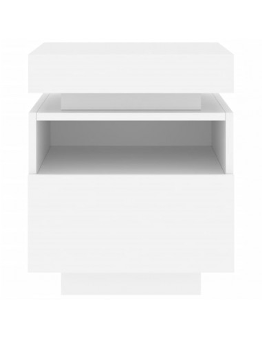 Comodino con Luci LED Bianco 40x39x48,5 cm