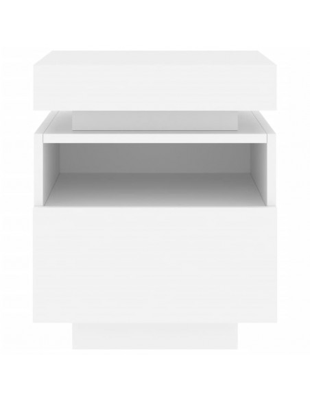 Comodino con Luci LED Bianco 40x39x48,5 cm