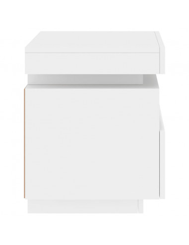 Comodino con Luci LED Bianco 40x39x48,5 cm