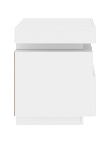 Comodino con Luci LED Bianco 40x39x48,5 cm