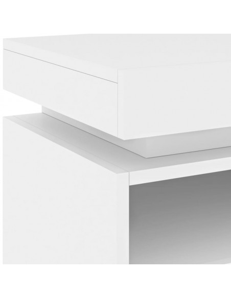 Comodino con Luci LED Bianco 40x39x48,5 cm